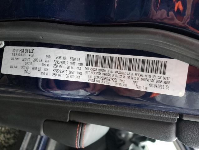 1C4PJMBS9GW278291 - 2016 JEEP CHEROKEE TRAILHAWK 蓝色 照片 13