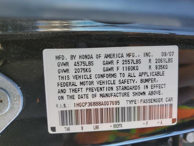 1HGCP36888A007695 - 2008 HONDA ACCORD EXL BLACK photo 13