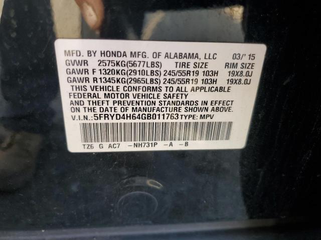 5FRYD4H64GB011763 - 2016 ACURA MDX TECHNOLOGY 黑色 照片 13