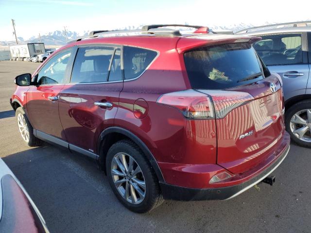 JTMDJREV9JD168611 - 2018 TOYOTA RAV4 HV LIMITED RED photo 2