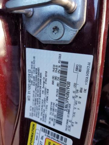 3LN6L5F94JR619430 - 2018 LINCOLN MKZ RESERVE ბურგუნდია ფოტო 13