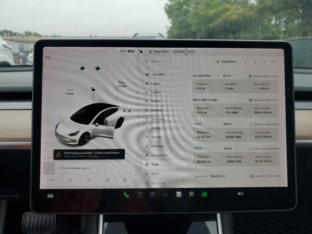 5YJ3E1EAXKF397002 - 2019 TESLA MODEL 3 თეთრი ფოტო 9