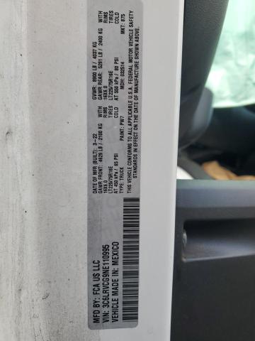 3C6LRVCG9NE110995 - 2022 RAM PROMASTER 2500 HIGH WHITE photo 14