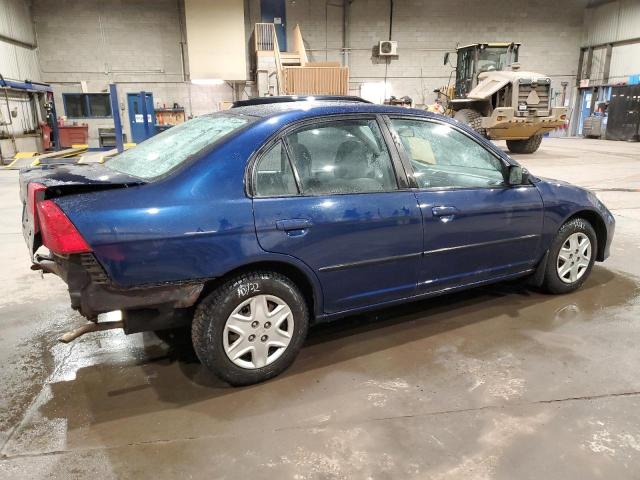 2HGES16464H940001 - 2004 HONDA CIVIC DX BLUE photo 3