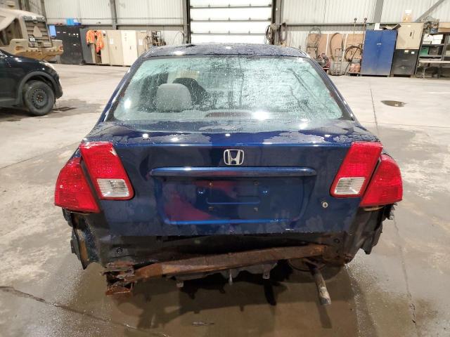 2HGES16464H940001 - 2004 HONDA CIVIC DX BLUE photo 6