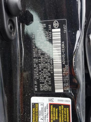 4T1BE46KX9U408839 - 2009 TOYOTA CAMRY BASE BLACK photo 12