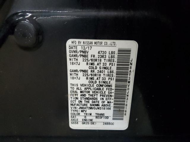 JN8AT2MV0JW318166 - 2018 NISSAN ROGUE S BLACK photo 13