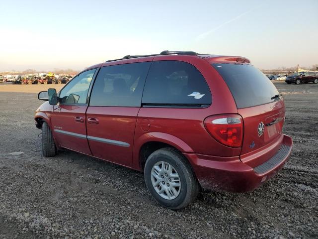 1B4GP45341B231541 - 2001 DODGE CARAVAN SPORT RED photo 2