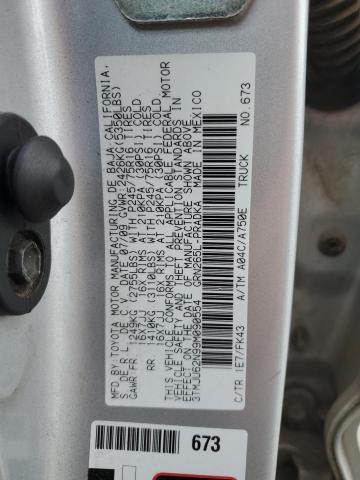 3TMJU62N99M090554 - 2009 TOYOTA TACOMA DOUBLE CAB PRERUNNER SILVER photo 12