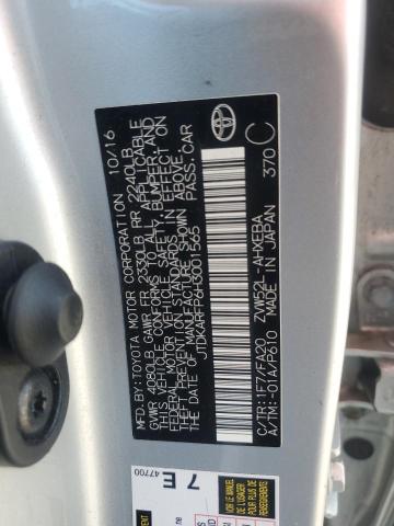 JTDKARFP6H3001565 - 2017 TOYOTA PRIUS PRIM Gümüş fotoğraf 12