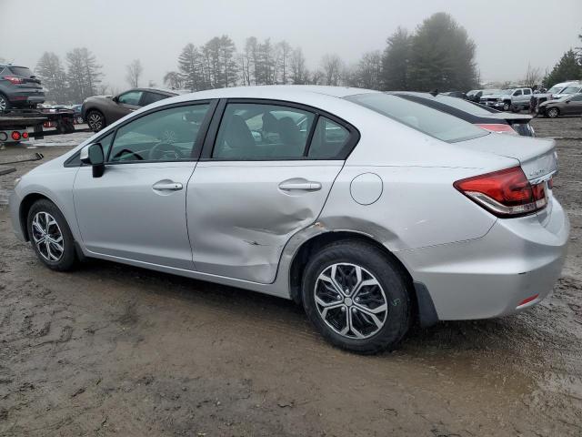 2HGFB2F58DH566333 - 2013 HONDA CIVIC LX SILVER photo 2