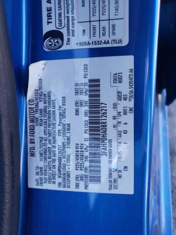 3FAHP0HA0BR126217 - 2011 FORD FUSION SE BLUE photo 12