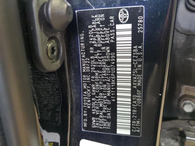 4T1T11BK6PU074990 - 2023 TOYOTA CAMRY SE NIGHT SHADE BLACK photo 12