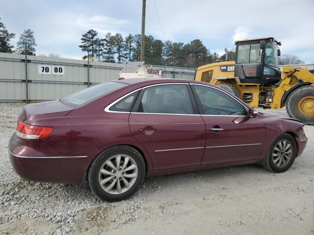 KMHFC46F68A320235 - 2008 HYUNDAI AZERA SE BURGUNDY photo 3