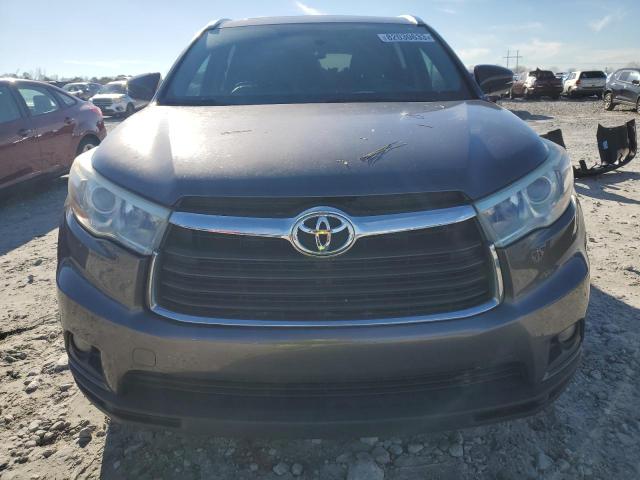 5TDKKRFH6ES032542 - 2014 TOYOTA HIGHLANDER XLE GRAY photo 5
