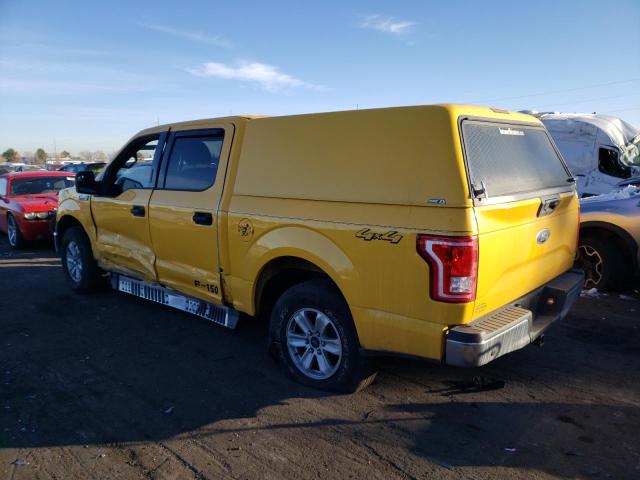 1FTEW1E87HKD90765 - 2017 FORD F150 SUPERCREW YELLOW photo 2