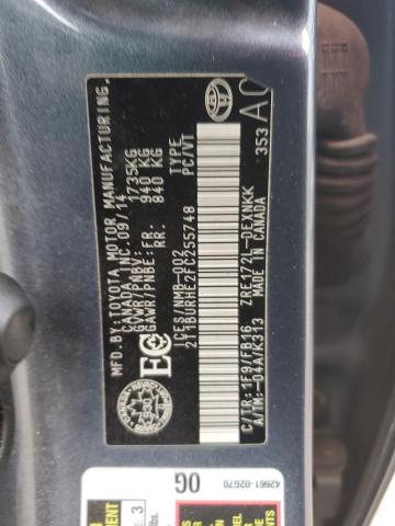 2T1BURHE2FC255748 - 2015 TOYOTA COROLLA L 灰色 照片 12