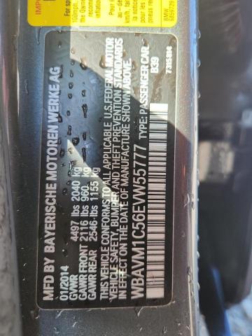 WBAVM1C56EVW55777 - 2014 BMW X1 SDRIVE28I GRAY photo 13