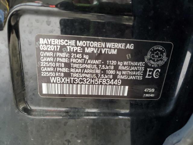 WBXHT3C32H5F83449 - 2017 BMW X1 XDRIVE28I BLACK photo 14