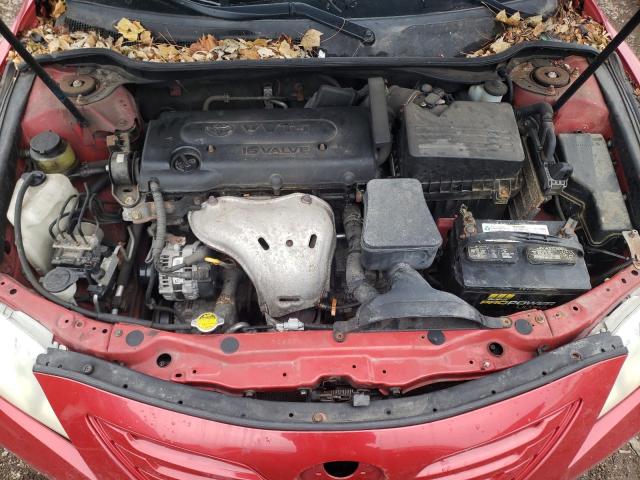 4T1BE46K47U092366 - 2007 TOYOTA CAMRY CE RED photo 11