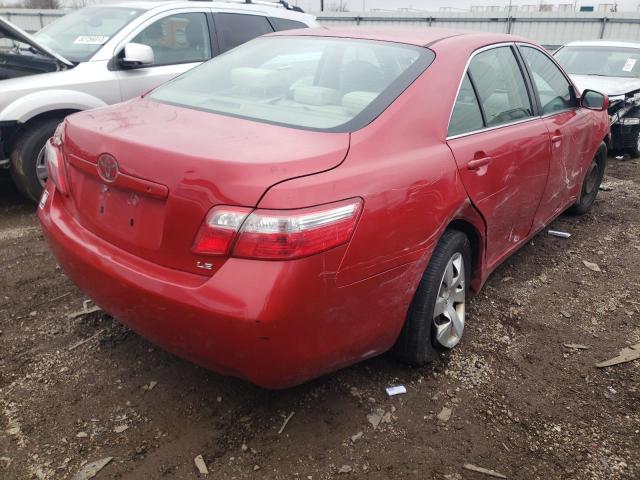 4T1BE46K47U092366 - 2007 TOYOTA CAMRY CE RED photo 3