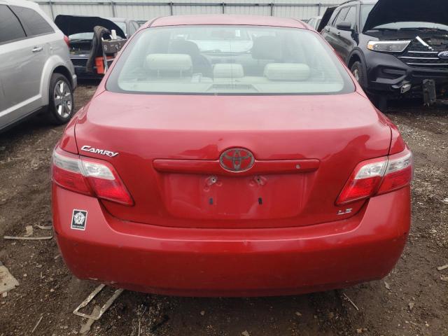 4T1BE46K47U092366 - 2007 TOYOTA CAMRY CE RED photo 6