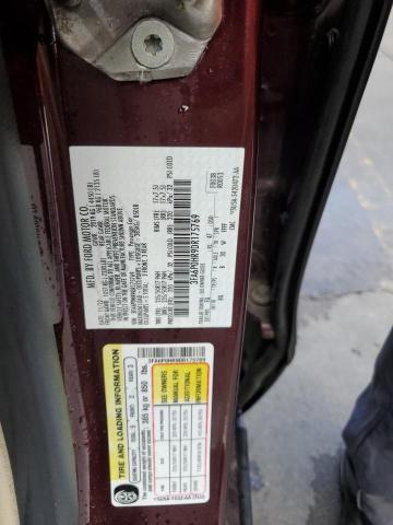 3FA6P0HR9DR175769 - 2013 FORD FUSION SE წითელი ფოტო 12