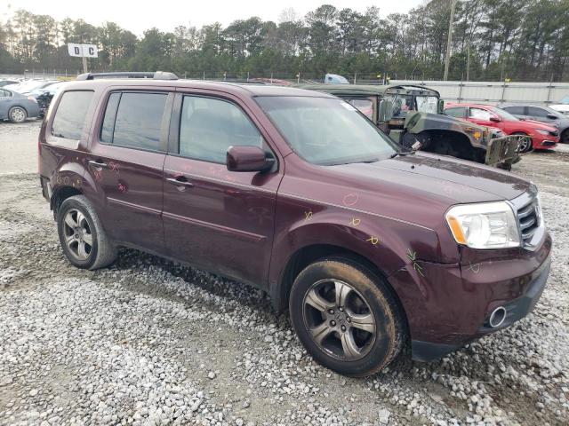 5FNYF3H58DB012942 - 2013 HONDA PILOT EXL BURGUNDY photo 4