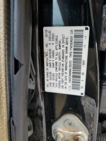 1HGCP26898A135373 - 2008 HONDA ACCORD EXL BLACK photo 12