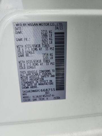 5N1AR2MN6FC668755 - 2015 NISSAN PATHFINDER S Ağ foto 13