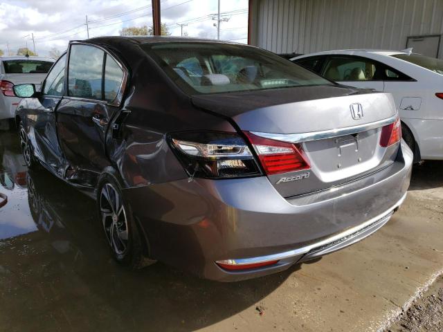 1HGCR2F30HA135499 - 2017 HONDA ACCORD LX GRAY photo 2