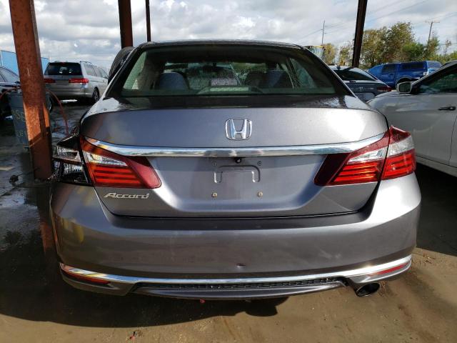 1HGCR2F30HA135499 - 2017 HONDA ACCORD LX GRAY photo 6