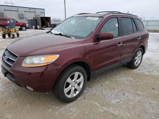 5NMSH73E98H168281 - 2008 HYUNDAI SANTA FE SE BURGUNDY photo 1