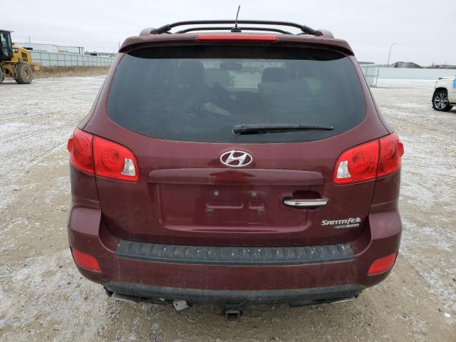 5NMSH73E98H168281 - 2008 HYUNDAI SANTA FE SE BURGUNDY photo 6