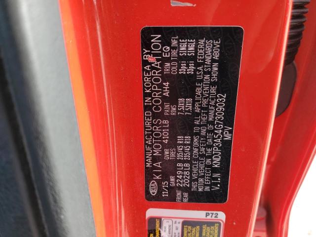 KNDJP3A54G7309032 - 2016 KIA SOUL + RED photo 12