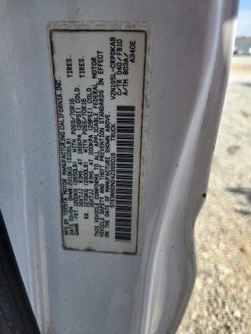 5TESN92N24Z395019 - 2004 TOYOTA TACOMA XTRACAB PRERUNNER Սպիտակ լուսանկար 12