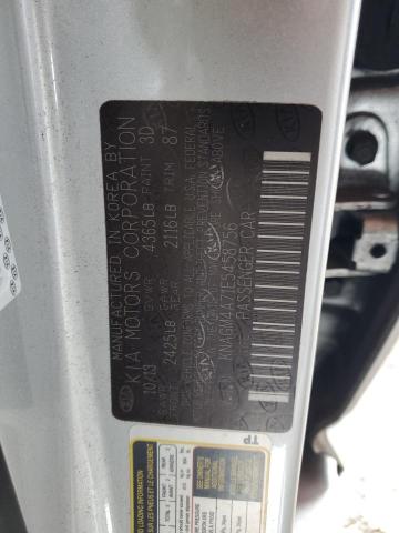 KNAGM4A71E5458756 - 2014 KIA OPTIMA LX SILVER photo 12