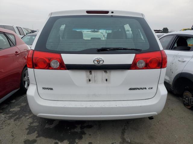 5TDZK23C67S012860 - 2007 TOYOTA SIENNA CE WHITE photo 6