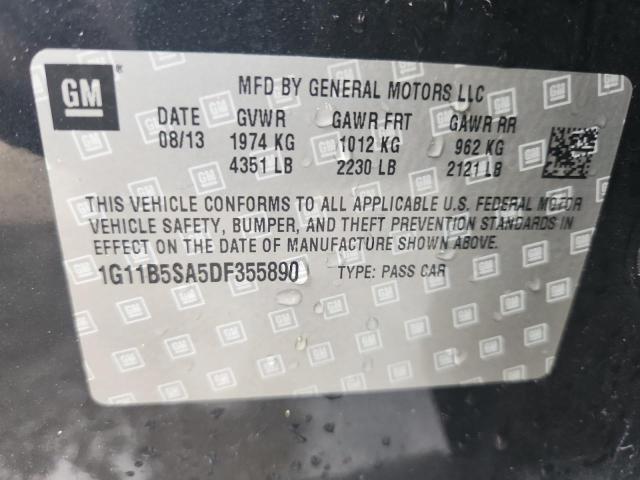 1G11B5SA5DF355890 - 2013 CHEVROLET MALIBU LS 黑色 照片 12