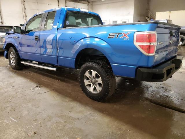 1FTEX1EM3EFC91665 - 2014 FORD F150 SUPER CAB BLUE photo 2