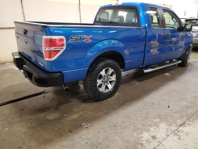 1FTEX1EM3EFC91665 - 2014 FORD F150 SUPER CAB BLUE photo 3