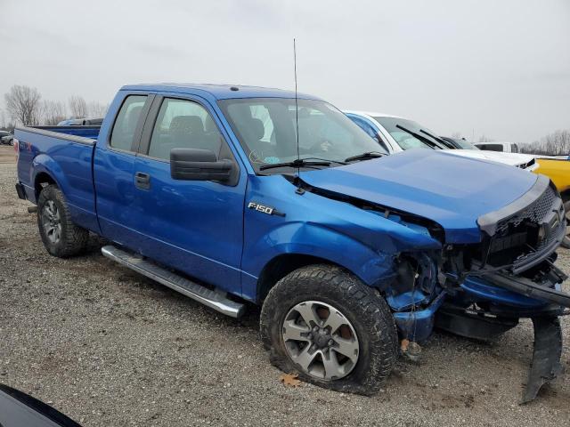 1FTEX1EM3EFC91665 - 2014 FORD F150 SUPER CAB BLUE photo 4