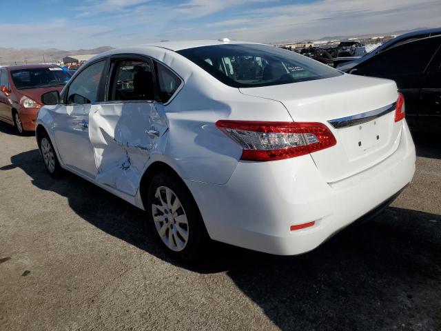 3N1AB7AP0FL665935 - 2015 NISSAN SENTRA S WHITE photo 2