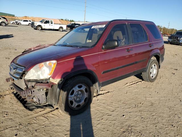 JHLRD68596C012365 - 2006 HONDA CR-V LX BURGUNDY photo 1