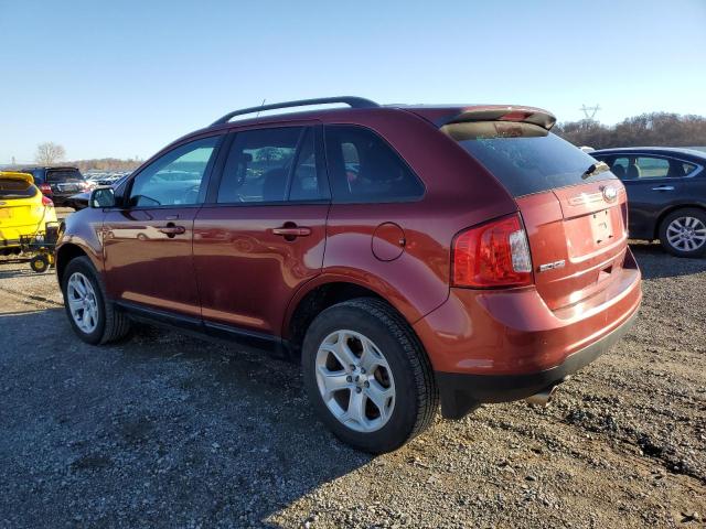 2FMDK4JC5EBA79114 - 2014 FORD EDGE SEL RED photo 2