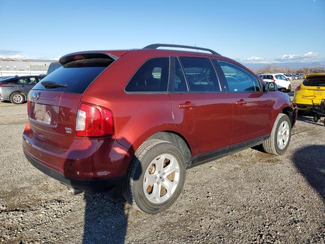 2FMDK4JC5EBA79114 - 2014 FORD EDGE SEL RED photo 3