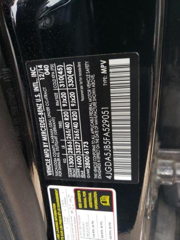 4JGDA5JB5FA529051 - 2015 MERCEDES-BENZ ML 350 黑色 照片 13