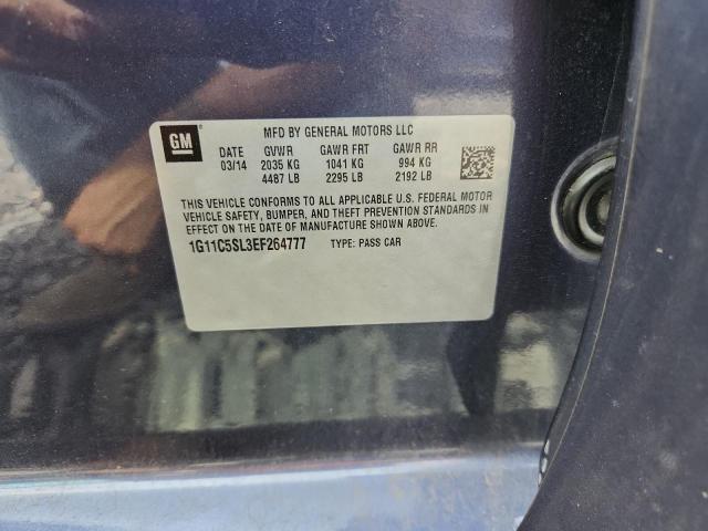 1G11C5SL3EF264777 - 2014 CHEVROLET MALIBU 1LT BLUE photo 12