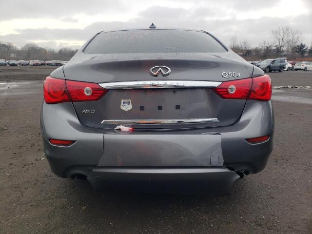 JN1BV7AR9FM407786 - 2015 INFINITI Q50 BASE GRAY photo 6