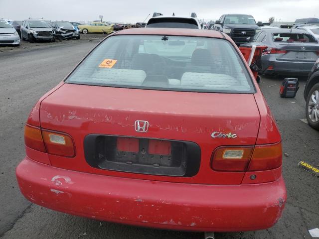 JHMEG8654SS029574 - 1995 HONDA CIVIC LX RED photo 6